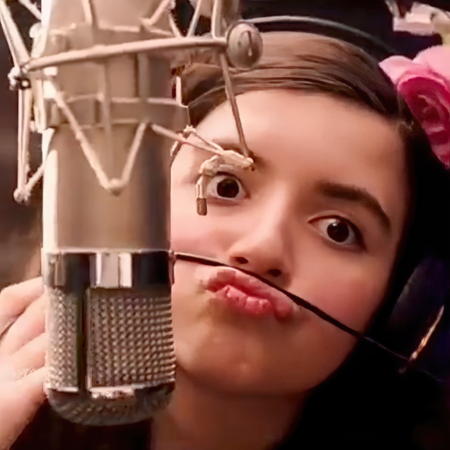 Angelina Jordan in the recording studio